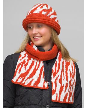 Комплект шляпа+шарф женский весна-осень Mariana (Цвет оранжевый)