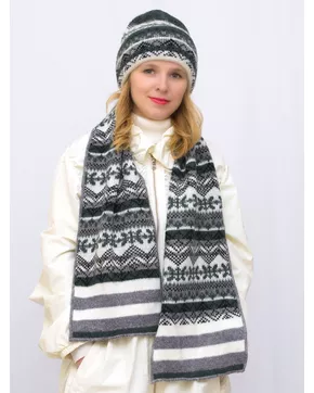 Комплект зимний женский шапка+шарф Авелин (Цвет салатовый)
