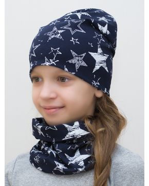 Комплект для девочки шапка+снуд Звездопад