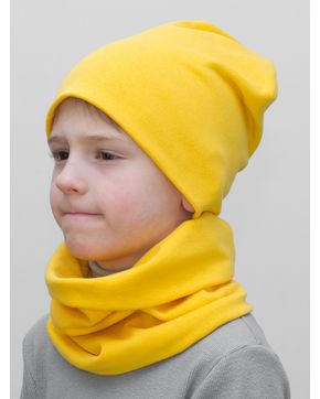 Комплект для мальчика шапка+снуд (Цвет желтый)