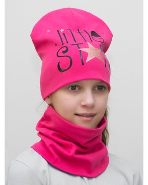 Комплект для девочки шапка+снуд Litle Star (Цвет светло-коралловый)