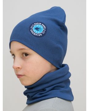 Комплект для мальчика шапка+снуд Champion (Цвет синий)