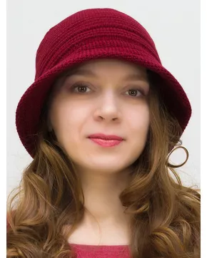 Шляпа женская весна-осень Bloom (Цвет бордовый)