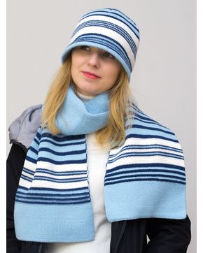 Комплект шляпа+шарф женский весна-осень Band (Цвет голубой)