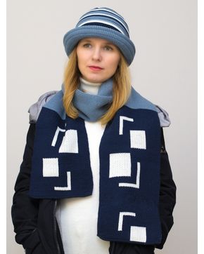 Комплект шляпа+шарф женский весна-осень Qadro (Цвет синий)
