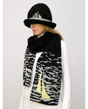 Комплект шляпа+шарф женский весна-осень Sailor (Цвет черный)