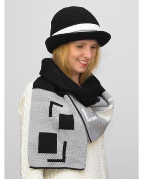 Комплект шляпа+шарф женский весна-осень Qadro (Цвет светло-серый)