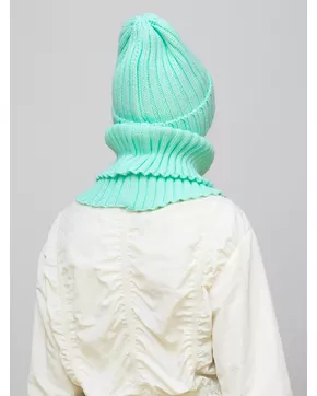 Комплект зимний женский шапка+снуд Кэмерон (Цвет мятный)