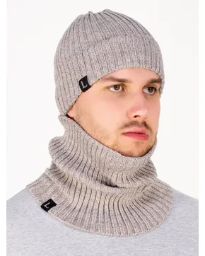 Перейти на страницу товара Комплект весенний-осенний мужской шапка+снуд Ники (Цвет орех)