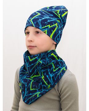Комплект для мальчика шапка+бактус Зигзаг