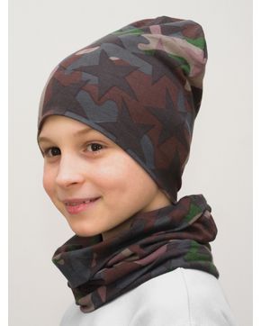 Комплект для мальчика шапка+снуд Камуфляж